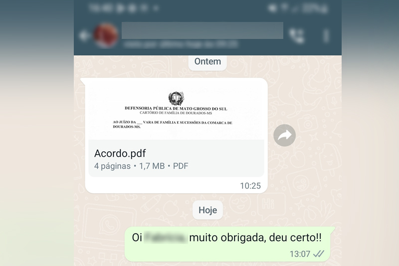 Via WhatsApp, Defensoria de MS garante modificação de guarda de criança dos avós para tia que mora na Itália