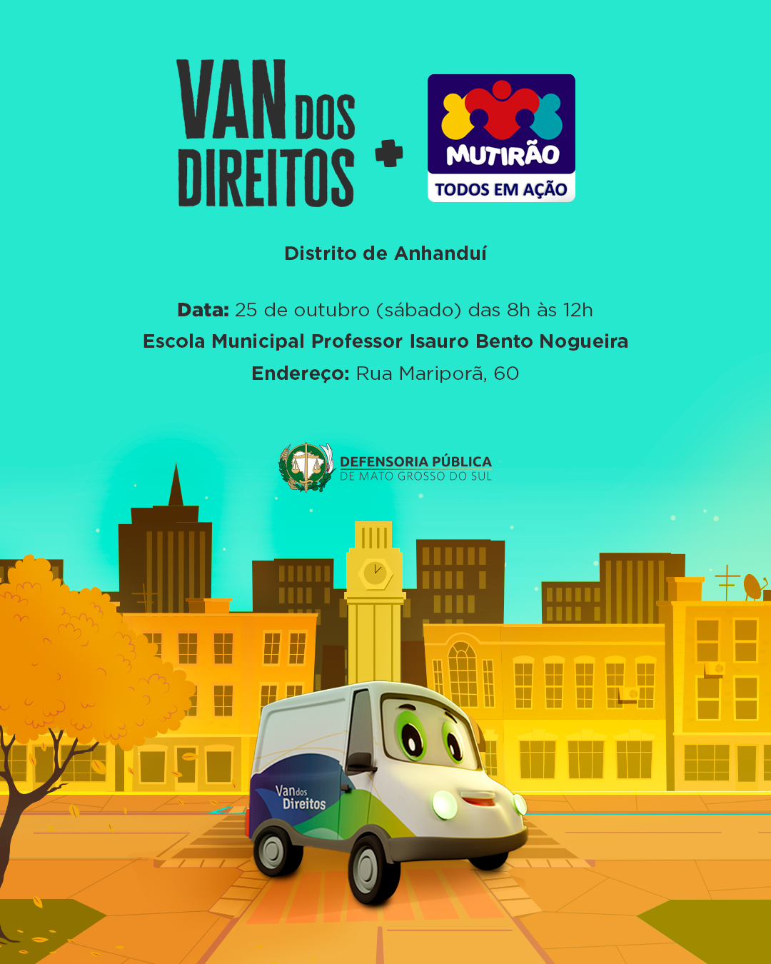 Van dos Direitos participa do Mutirão Todos em Ação no Distrito de Anhanduí